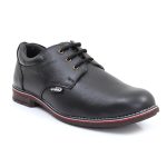 STONIX® Formal Premium Safety Shoes for Men's | Steel Toe cap | Slip and Water Resistant | Leather Material & TPR Sole | Comfortable for Construction Work's,(SIZE-08, BLACK)