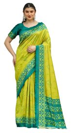 Leriya Fashion Women's Kanchipuram Cotton Silk Saree