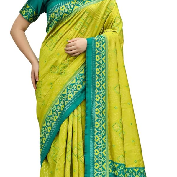 Leriya Fashion Women's Kanchipuram Cotton Silk Saree