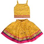 DIAMO Girl's Rayon Readymade Lehenga Choli