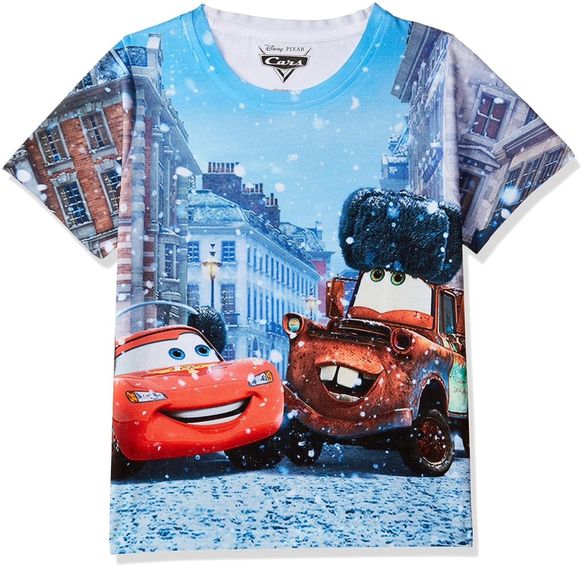 Cars by Wear Your Mind Boy's Regular Fit T-Shirt