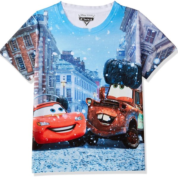 Cars by Wear Your Mind Boy's Regular Fit T-Shirt