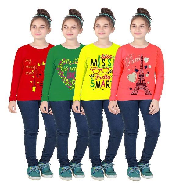 MIST N FOGG Girl's T-Shirt (Set of 4)