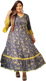 Yash Gallery Women's Rayon Relaxed Fit Anarkali Kurti
