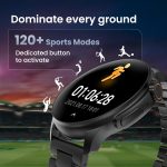 Boult Crown R Pro Smart Watch 1.43''HD AMOLED, Bluetooth Calling, Working Crown, Zinc Alloy Frame, 600 Nits Brightness, AI Voice Assistant, SpO2 Monitoring, 120+ Sports Mode (Jet Black) - Image 7