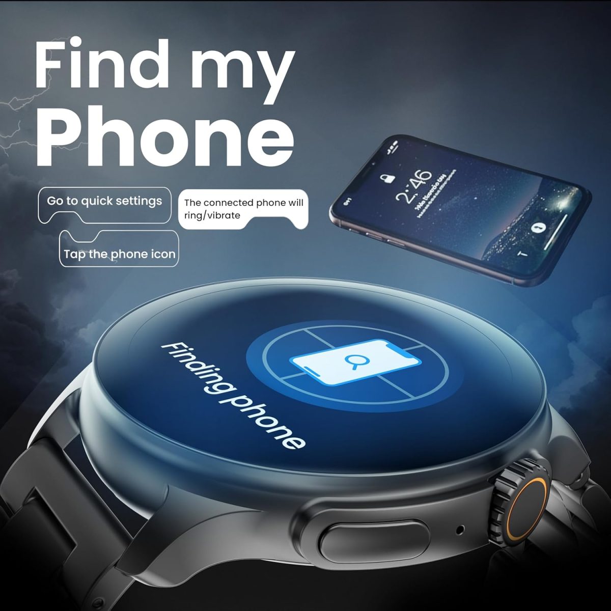 Boult Crown R Pro Smart Watch 1.43''HD AMOLED, Bluetooth Calling, Working Crown, Zinc Alloy Frame, 600 Nits Brightness, AI Voice Assistant, SpO2 Monitoring, 120+ Sports Mode (Jet Black) - Image 10