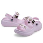 DOCTOR EXTRA SOFT Women's Metallic Charms Fashion Slippers/Sandals With Adjustable Back Strap|Comfortable|Lightweight|Stylish & Anti-Skid|Waterproof Casual Beach Slides Mules Girls & Ladies D-533 - Image 4