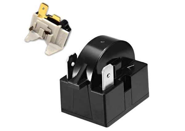 VNGEE ENTERPRISES Refrigerator PTC Start Relay Overload 2 Pins, Color: Black 1 Set