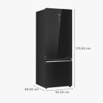 Haier 355 Litres 3 Star Frost Free Double Door Bottom Mount Convertible Refrigerator with Triple Inverter Technology (HRB-4053PKG-P, Black Glass) - Image 3