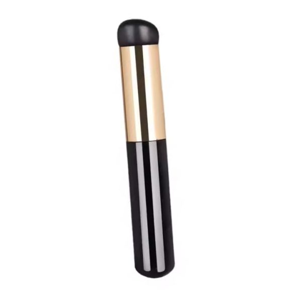 URBAN BOX Soft Silicone Lip Brush Concealer Applicator for Lipstick, LipGloss, LipBalm, LipTint, LipMask Round Head Lip Makeup Brush (1 count) (Black)