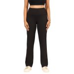 BlissClub Ultimate Straight Pants Trousers for Women with High Waist, Formal Pant for Women Office Wear with Wide Waistband