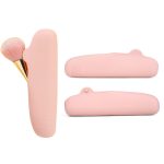 Hodaqe Travel Makeup Brush Holder, Magnetic Anti-fall Out Silicon Portable Cosmetic Face Brushes Holder, Soft Sleek and Waterproof Makeup Tools Organizer for Women