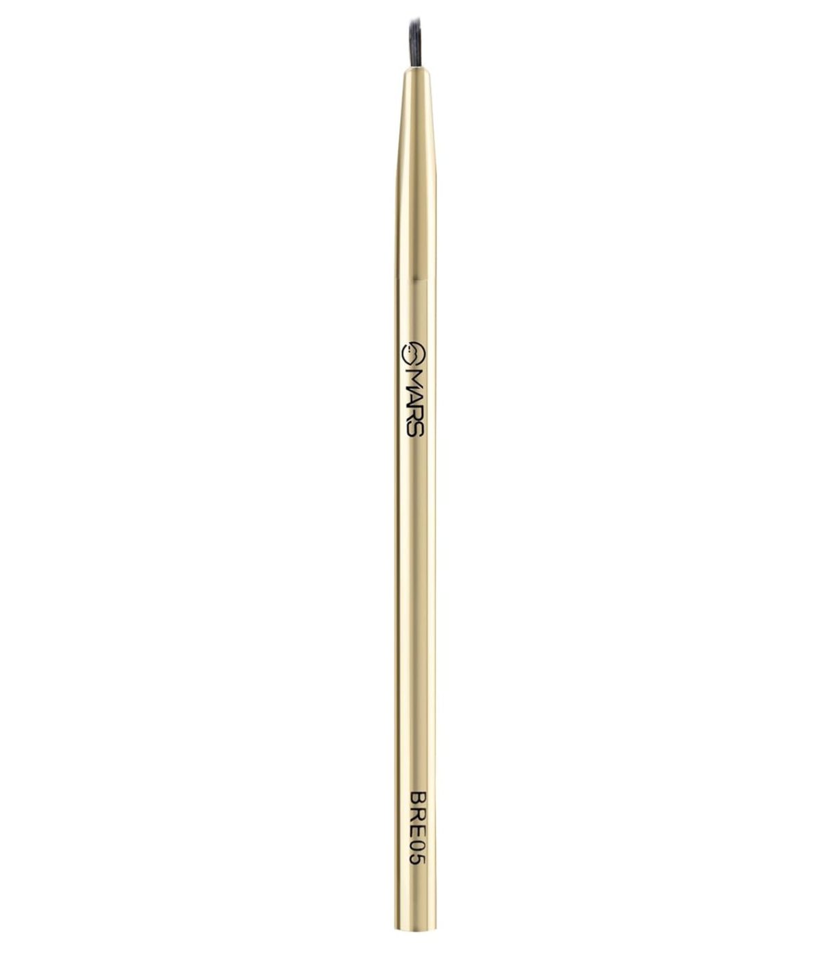 MARS Artist's Arsenal Professional Eyeliner Brush | Feather Soft Touch | Precise Synthetic Bristles | Perfect For Winged Eye Liner | Luxe Packaging Makeup Brush (Golden)