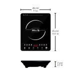 iBELL 20 YO Induction Cooktop 2000W with Full Touch Control, Auto Shut Off and over Heat Protection Black - Image 6