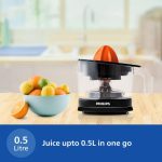 Philips Citrus Press Juicer HR2777/00, 0.5 Litre, 2 Sized Cones for different size fruit - Image 5