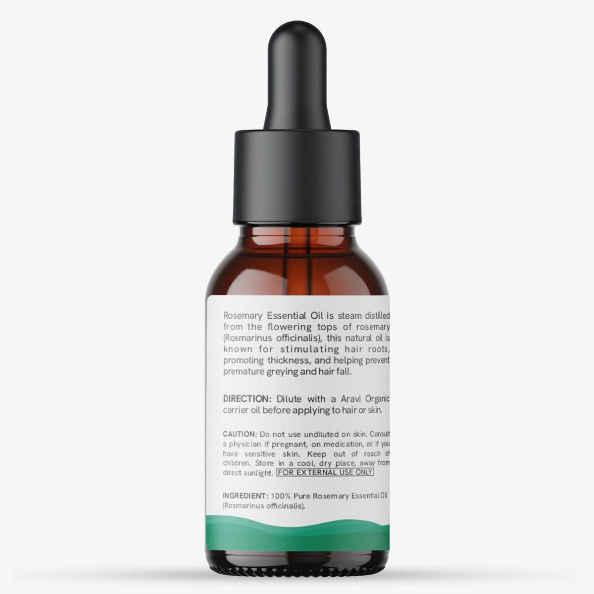 Aravi Organic Rosemary Essential Oil for Hair Growth, Quick Hair Growth for Women and Men - 100% Pure Rosemary Leaves Oil - 15 ml - Image 2