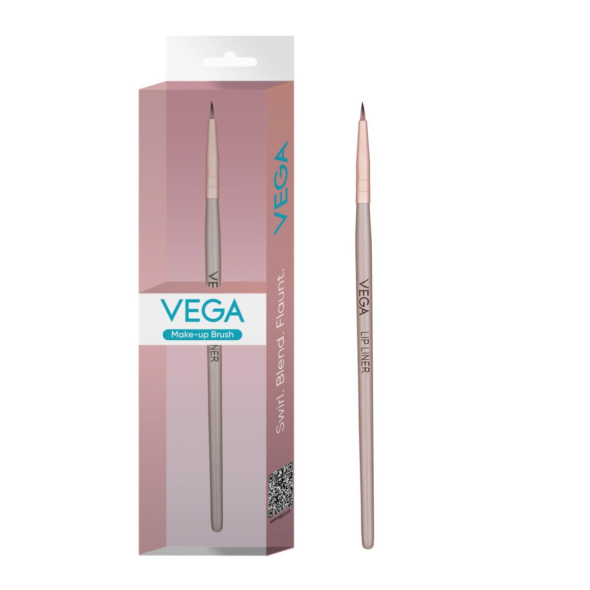 Vega Lip Liner Makeup Brush for Lip with Flawless Finish, Lip Liner for Lipstick, Lip Brush (MBN-15)
