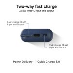 Xiaomi Pocket Power Bank 10000mAh 22.5W Fast Charging|Inbuilt Cable|Slim & Compact|Power Delivery|QC 3.0|Type-C Input & Output|3 Output Ports|Blue|Supports Android,Apple,Tablets,Earbuds,Watches - Image 7