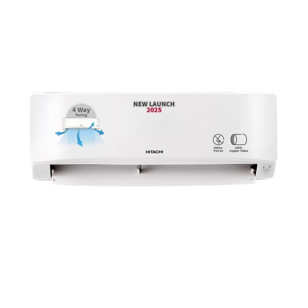 Hitachi 2 Ton Class 2 Star, 4-Way Swing, Long airthrow, Fixed Split AC (100% Copper, Dust Filter, 3200FL RAS.B222PCAIBA1, White)