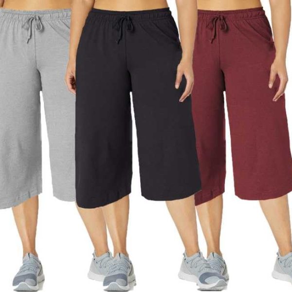 Desan Women's 3/4th Capri, Cotton Capri with Loose Fit