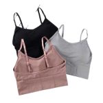 Vinbila Women's Sports Bras Cotton Padded Bra Top Bra T-Shirt Bra Girl's Sports Bras Combo Bra Pack of 3 PIS (Free Size Bra Fit Up to 28,30, 32, 34)
