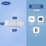 Carrier 2.0 ton 3 star Non inverter split AC (MODEL: 24K DURAWHITE DX) - Image 2