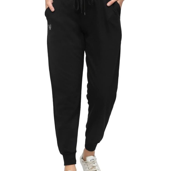 UZARUS Women's Cotton Regular Fit Joggers Track Pants with 3 Pockets