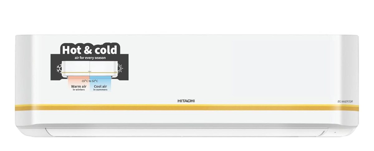 Hitachi 1.8 Ton 4 Star, Hot & Cold Inverter Split AC with Expandable Technology (100% Copper, Dust Filter, 4100X HP RMRG422HFXO, White)