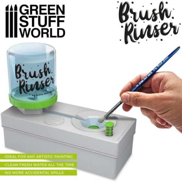 KRAFTMASTERS-ART.CRAFT.DESIGN Brush Rinser, Paint Cleaner Easy Cleaning Basin Paintbrush Washing Tool, Rinser With Drain Water Recycling Scrubber For Acrylic, Watercolor