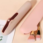 Hodaqe Travel Makeup Brush Holder, Magnetic Anti-fall Out Silicon Portable Cosmetic Face Brushes Holder, Soft Sleek and Waterproof Makeup Tools Organizer for Women - Image 4