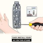 M&M HARIS Hanging MOUNTING Bracket Plate Stand for Split AC Indoor Unit Color : Silver 1 Set - Image 5