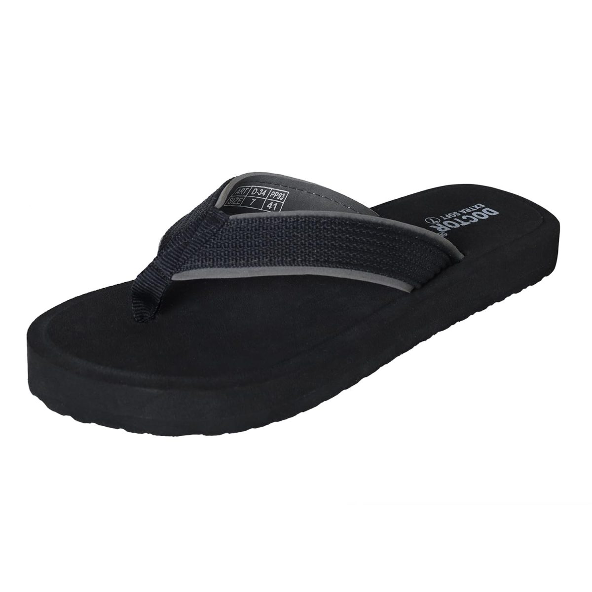 DOCTOR EXTRA SOFT Doctor Slippers for Men's Orthopedic Diabetic Non-Slip Lightweight Durable Cushion Comfortable Flat Mcr Casual Stylish Dr Chappals and House Flip flops For Gent's and Boy’s D-34