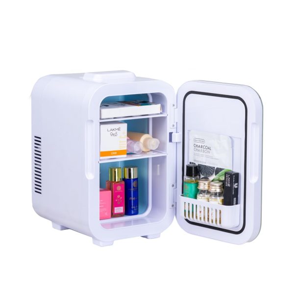 ROCKWELL 8L Retro Mini Fridge and Warmer, AC/DC Portable Thermoelectric Cooler/Warmer for Skincare, Cosmetics, Snacks & Medicine - Blue