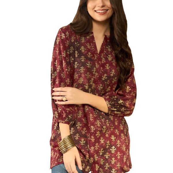 Vaamsi Women's Rayon Blend Regular Fit Top