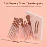 Makeup Brushes Set Foundation, Concealer, Eyeshadow, Blush, Compact Powder, Highlighter, Contour, Blending, Eyeliner Soft Bristles Beauty Brush Kit for Travel, Vanity, Gift, Parlour Makeup Artists Multicolor 13 Pcs - Image 3