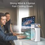 Drumstone ( NEW STOCK WITH 15 YEARS WARRANTY ) Portable Air Conditioner Cooler, Mini Evaporative Cooler with 7 Colors LED Light, 1/2/3 H Timer, 3 Wind Speeds and 3 Spray Modes_Multicolor - Image 8