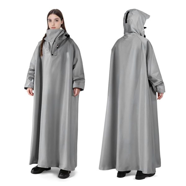 PALAY® Long Rain Coat, Raincoat for Men Women Waterproof | Reusable Hooded Rain Poncho with Wide Brim | Lightweight Raincoat for Hiking, Travel, Motorcycle Riding