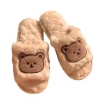 SILENCIO Warm Slipper for Women's Fur Flip Flops Winter Fashion Slipper for House & Bedroom Slides Home Indoor Outdoor Sandals