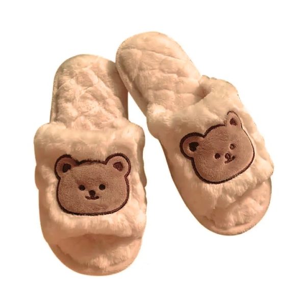 SILENCIO Warm Slipper for Women's Fur Flip Flops Winter Fashion Slipper for House & Bedroom Slides Home Indoor Outdoor Sandals