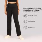 BlissClub Ultimate Straight Pants Trousers for Women with High Waist, Formal Pant for Women Office Wear with Wide Waistband - Image 4
