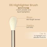 Milagro Beauty Powder & Liquid Highlighter Brush 06, for Cheekbones, Nose, Temples, Cupid’S Bow & Undereye Setting Powder - Image 5