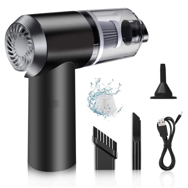 TECH LOGO ELECTRONICS Powerful 3-in-1 Vacuum Cleaner for Car & Home – Compact, Cordless, Wet & Dry, Blower Function, Mini & Portable for Sofa, Dust, and Deep Cleaning (Vaccum Cleaner)