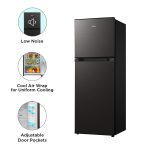 Midea 233 L 3 Star, Frost Free Convertible 9 in 1, Real Inverter Double Door Refrigerator (MDRT359FGI28, Jazz Black) - Image 8
