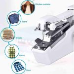 AZRMOH Portable Hand Sewing Machine Stapler Style Silai Machine Handheld Sewing Machine For Emergency Stitching Home Tailoring Clothes Quick Stiching Machine, White - Image 2