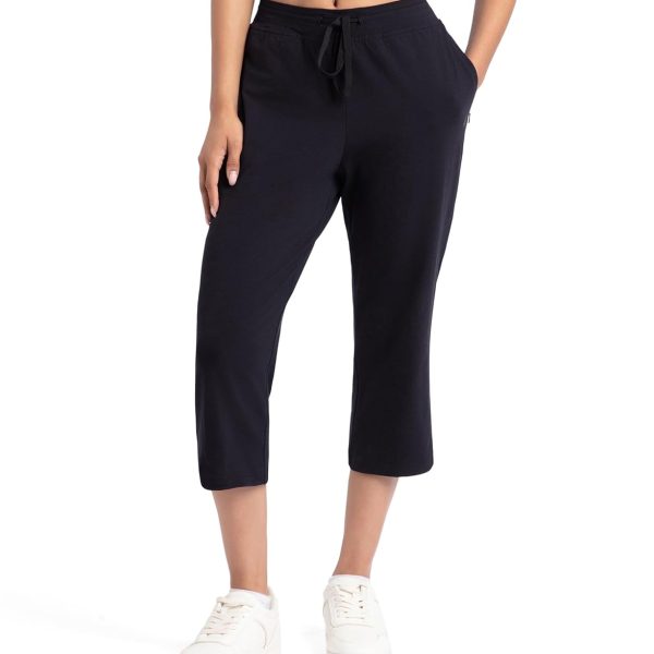 Jockey 1300 Women's Super Combed Cotton Elastane Stretch Slim Fit Printed Capri with Side Pockets