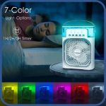 Drumstone 𝟏𝟓-𝐘𝐞𝐚𝐫 𝐖𝐚𝐫𝐫𝐚𝐧𝐭𝐲 -Mini Room Cooler – 5-in-1 Portable Air Conditioner with Humidifier, 7-Color LED & Ice Cooling | 3 Speeds, 5 Spray Modes, 600ml Tank | Home & Office - Image 3