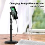 Sounce Phone Tabletop Stand Height Angle Adjustable Stand, Phone Holder for Desk Compatible with OnePlus Redmi Samsung Mi Oppo Vivo iPhone12 Mini 11 Pro Xs Xr X 8 7 Plus, All Smartphones (Black)