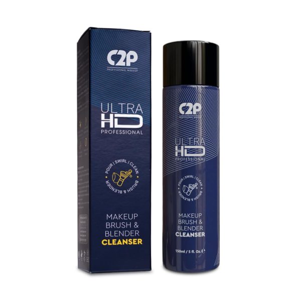 C2P Pro Ultra HD Makeup Brush Cleaner Liquid – 150ml | Professional Waterless Cleanser for Brushes & Sponges | Quick-Dry Formula | Removes Dirt, Oil & Makeup Residue