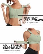 Fabluk Women Polyester Spandex High Impact Front Zip Sports Bra Fitness Criss Cross Back Crop Tops Tank Gym Yoga Workout, Size: M-4XL - Image 6