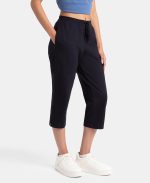 Jockey 1300 Women's Super Combed Cotton Elastane Stretch Slim Fit Printed Capri with Side Pockets - Image 2